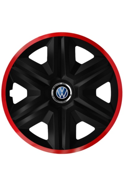 Autohelix MSA Set de 4 capace pentru roți Volkswagen, model Fast Black cu ram...