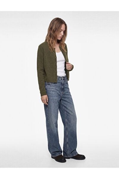 Koton Bisiklet Yaka Düğme Detaylı Basic Triko Hırka