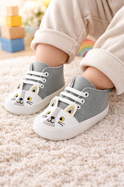 Kiçi حذاء طويل مريح من إيرست ستيب بتصميم قطة