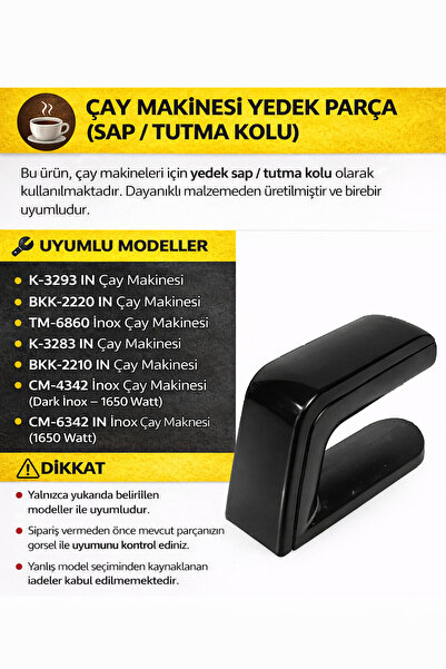 Arçelik Beko Grundig Çay Makinesi Demlik Sapı Kulp Sap Üst Parça 9197062623