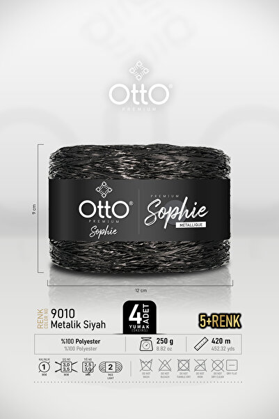Otto Premium Sophie Metallic - Μαύρο - Συσκευασία 4 τεμαχίων - 250gr/420m - Γ...