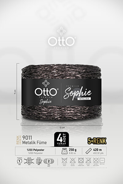 Otto Premium Sophie Metallic - Καπνιστό - Συσκευασία 4 τεμαχίων - 250γρ/ 420μ...