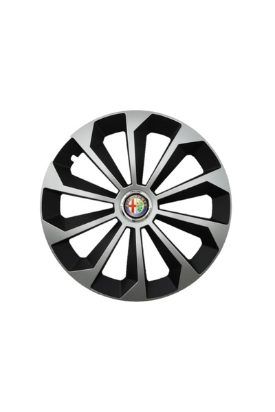 OEM Set de 4 capace de jantă Fame Gri-Negru cu inel R15, pentru gama de mașin...