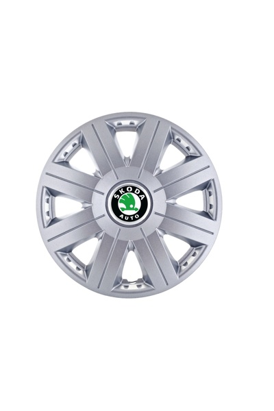 Autohelix MSA Set de 4 capace cromate pentru jante Cosmos R15, pentru gama Skoda