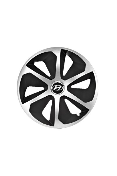 Autohelix MSA Set de 4 capace de jantă Roco Gri-Negru R15 pentru gama auto Hy...