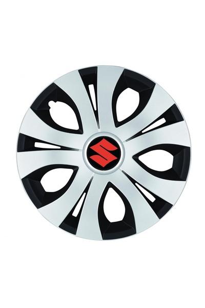 Autohelix MSA Set de 4 capace roți superioare gri-negre R14, compatibile cu S...