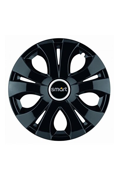 Autohelix MSA Set de 4 capace de roți negre superioare R15, compatibile cu Smart