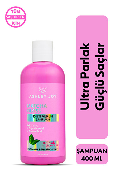 ASHLEY JOY Matcha Gloss Glikolik Asit İçeren Işıltı ve Parlaklık Veren Şampuan