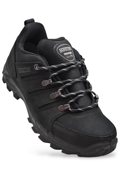 Scooter 5557 Ortopedik SU GEÇİRMEZ Hakiki Deri Outdoor Erkek Siyah Ayakkabı Bot