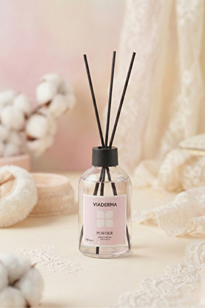 Viaderma Pudra Esanslı Fiber Çubuklu Oda Kokusu 100 ml - Doğal, Ferah ve Uzun...