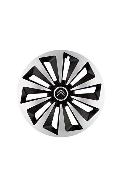 Autohelix MSA Set de 4 capace jante Fox Gri-Negru R14 pentru gama auto Citroen