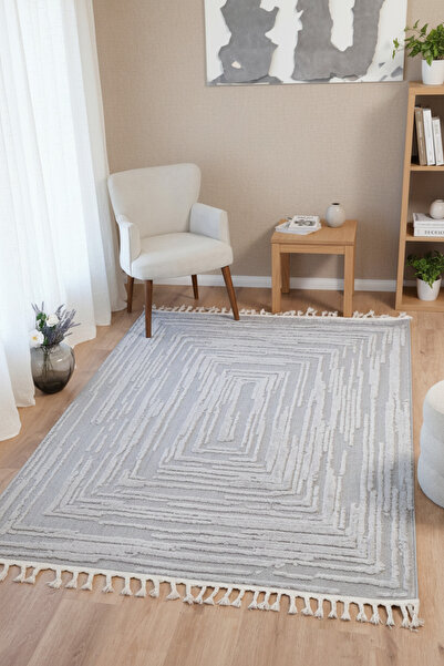 ESSENSE RUSTİC HALI Bukleli Yumuşak Peluş  Krem Çocuk Odası Oturma Odası Salo...