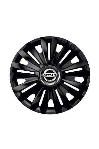 Autohelix MSA Set de 4 capace de roți negre cu inel cromat Royal R16 pentru g...