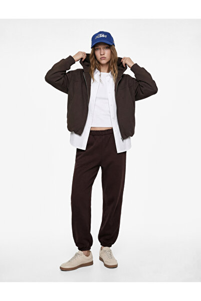 Koton cu detaliu la buzunar Pantaloni de trening pantaloni jogger cu croială ...