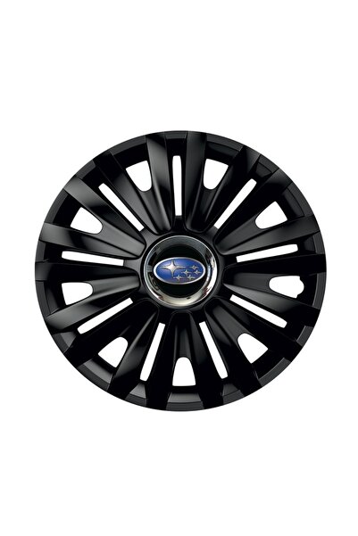 Autohelix MSA Set de 4 capace de roți negre cu inel cromat Royal R15 pentru g...