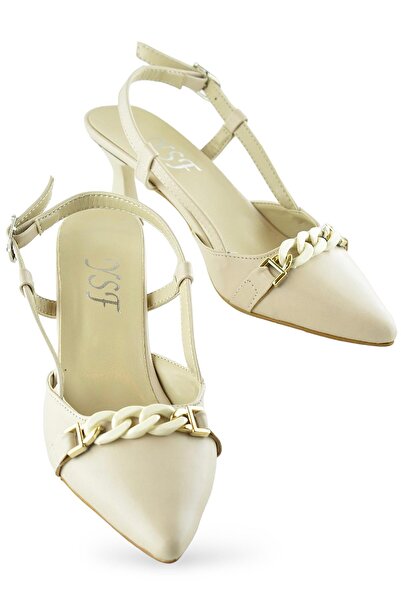 ISPARTALILAR موديل 1026 حذاء نسائي بكعب عريض 5 سم مفتوح من الخلف - فستان سهرة...