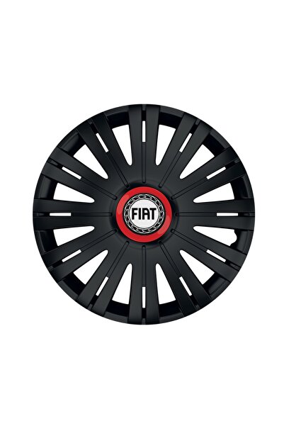 Autohelix MSA Set de 4 capace de roți negre cu inel roșu Active R16 pentru ga...