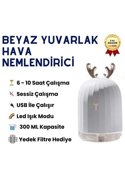 HZL Kuru Ortamı Nemlendiren Geyikli Led Işıklı Hava Nemlendirici Buhar Makine...