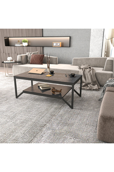 Decorotika FLORA ORTA SEHPA SİYAH