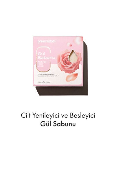 Greenlabel Gül Sabunu Natural Cilt Yenileyici Ve Besleyici 120gr.