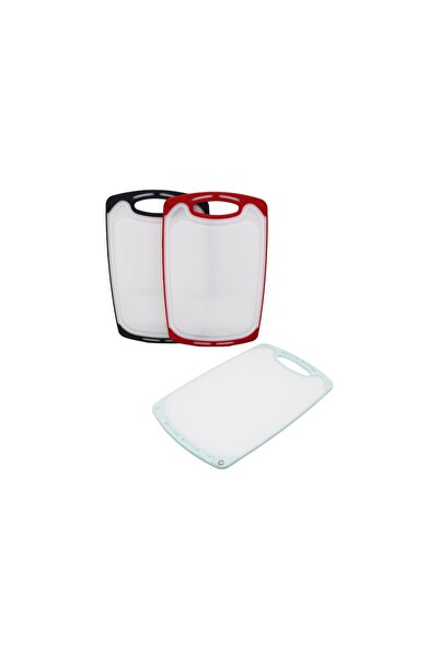 Go İthalat لوح تقطيع بلاستيكي صغير مقاس 31 × 20 سم، حافة سيليكون غير قابلة لل...