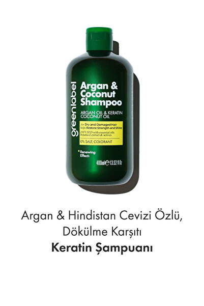 Greenlabel Argan Ve Hindistan Cevizi Özlü Dökülme Karşıtı Besleyici Ve Onarıc...