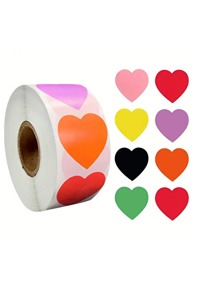 hdcw 500 de bucăți de 2,5 cm autocolante tip rolă multicolore în formă de ini...