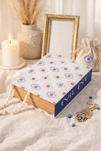 Hayveys Модел на окото Синя мини кутия за книги Бижута Аксесоари Организатор