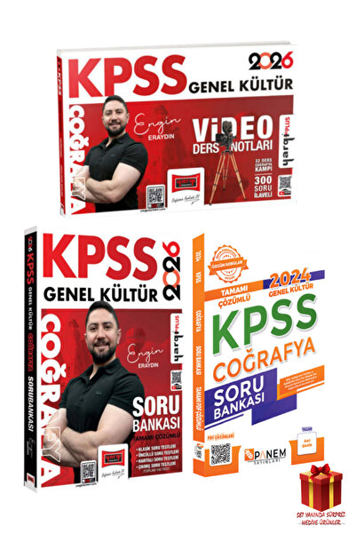 Yargı Yayınları Engin Eraydın 2026 KPSS Coğrafya Video Ders Notu + Soru Bankası