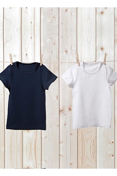 Blackspade Erkek Çocuk Atlet 2'li Paket 9397 - Beyaz Lacivert