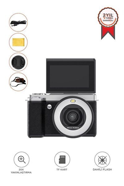 Torima Dijital Fotoğraf Video Kamera Wifi 5K CMR45 Siyah