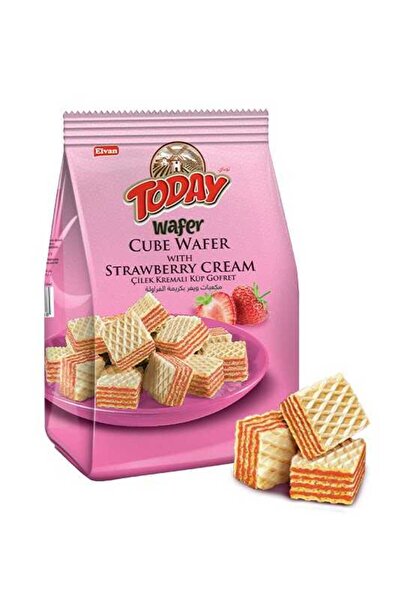 Elvan Today Küp Gofret Çilekli 200Gr. (1 Paket)