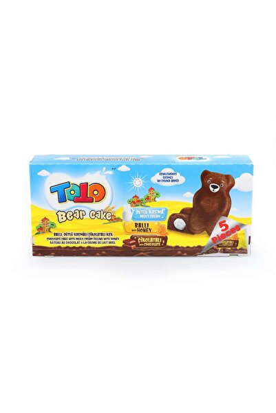 Elvan Toto Bear Ballı Süt Kremalı Çikolatalı Kek Multipack 40 Gr 5 Adet (1 Kutu)