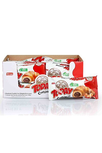 Elvan كرواسون اليوم بالشوكولاتة 40 جرام 20 قطعة (صندوق واحد)