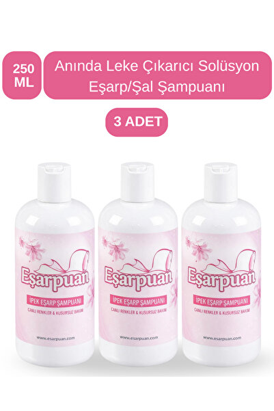 EŞARPUAN 3'lü Dev Ipek Şal Eşarp Şampuanı Anında Leke Çıkarıcı Solüsyon Set (...