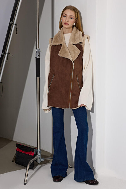 Touché Privé Fur Inside Nubuck Vest