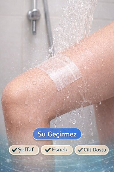 DS Sağlık Su Geçirmez Şeffaf Pu Film Yara Örtüsü DÖVME ÖRTÜSÜ 9CMX10CM (10 LU...
