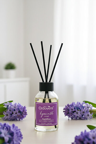 OrdoVeni Sümbül Kokulu Çubuklu Oda Kokusu | 100ML | 2'li Fransız Harman | Doğ...