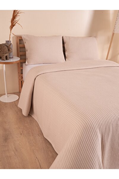 Cottonest Single Knit Pique Bed Spread with Pillow