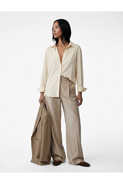 Koton Regular Fit Buttoned Long Sleeve Chiffon Shirt