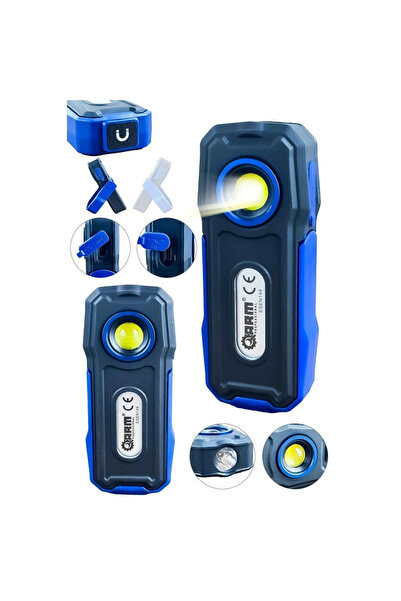 ENSAR GİYİM Arm 350lümen Powerbank Şarjlı Tamirci Feneri Mıknatıslı Led Lamba