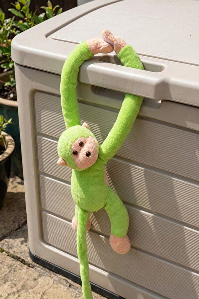 Moontoys دمية قرد محشوة للعب ومرافقة النوم بلون أخضر