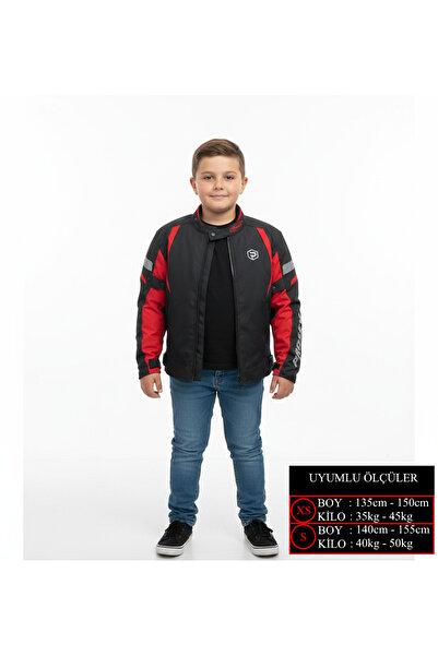 Prosev سترة ماليبو الآمنة للأطفال للدراجات النارية باللون الأحمر