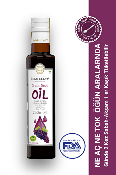 İmmu-Nat Siyah Üzüm Çekirdeği Yağı 250 ml