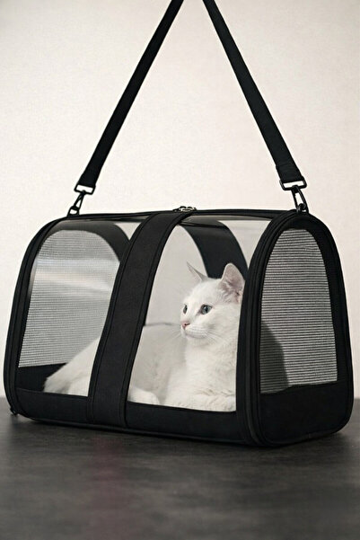 Ksburda Şeffaf Flaybag Kedi Köpek Taşıma Çantası Omuz Askılı