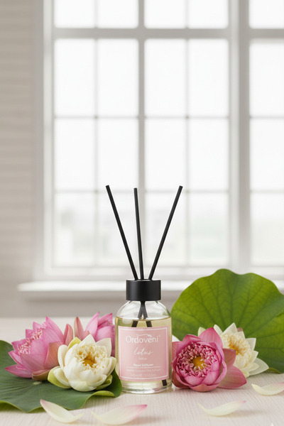 OrdoVeni Lotus Çiçeği Kokulu Çubuklu Oda Kokusu | 100ML | Doğal, Kalıcı & Fer...