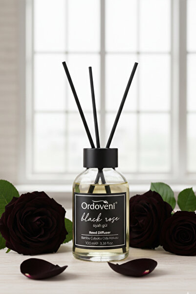 OrdoVeni Black Rose Kokulu Çubuklu Oda Kokusu 100ML | Doğal, Ferah Ev & Oda K...