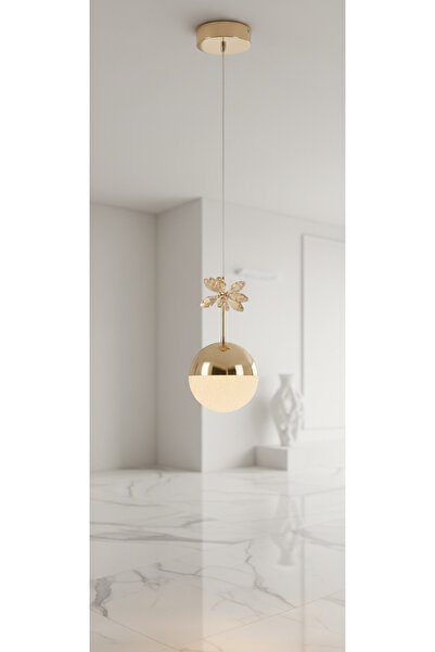 lüx aydınlatma Ahenk Modern Gold Avize Yatak Odası - Hol - Salon