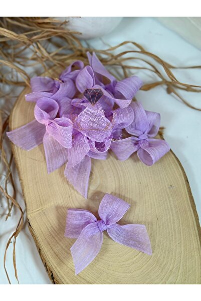 LAYLAEVENTS Keten Kurdele Hazır Fiyonk -25 Adet-lila