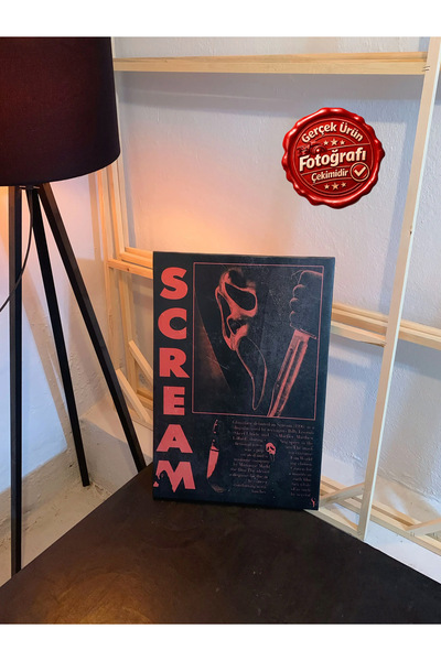 Kanvaspera Scream Çığlık Ghostface - Kanvas Tablo - Retro Korku Filmi Posteri...